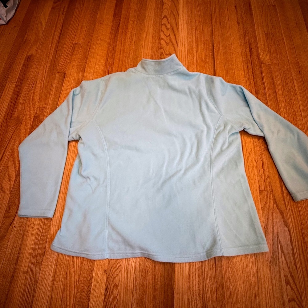 Eddie Bauer Fleece Pullover 1/4 Zip Women's 2XL Long Sleeve Blue Cozy Casual - Picture 5 of 6
